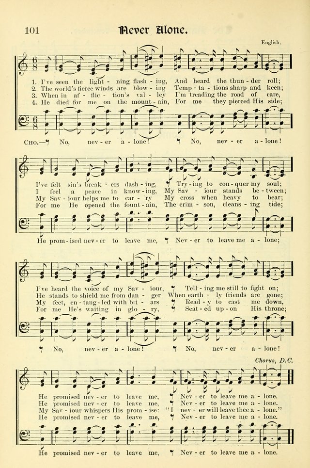 Hymns of the Christian Life. No. 3: for church worship, conventions, evangelistic services, prayer meetings, missionary meetings, revival services, rescue mission work and Sunday schools page 102
