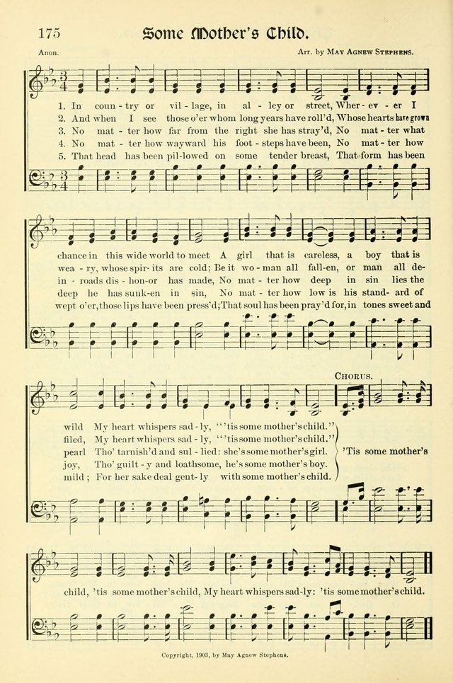 Hymns of the Christian Life. No. 3: for church worship, conventions, evangelistic services, prayer meetings, missionary meetings, revival services, rescue mission work and Sunday schools page 176