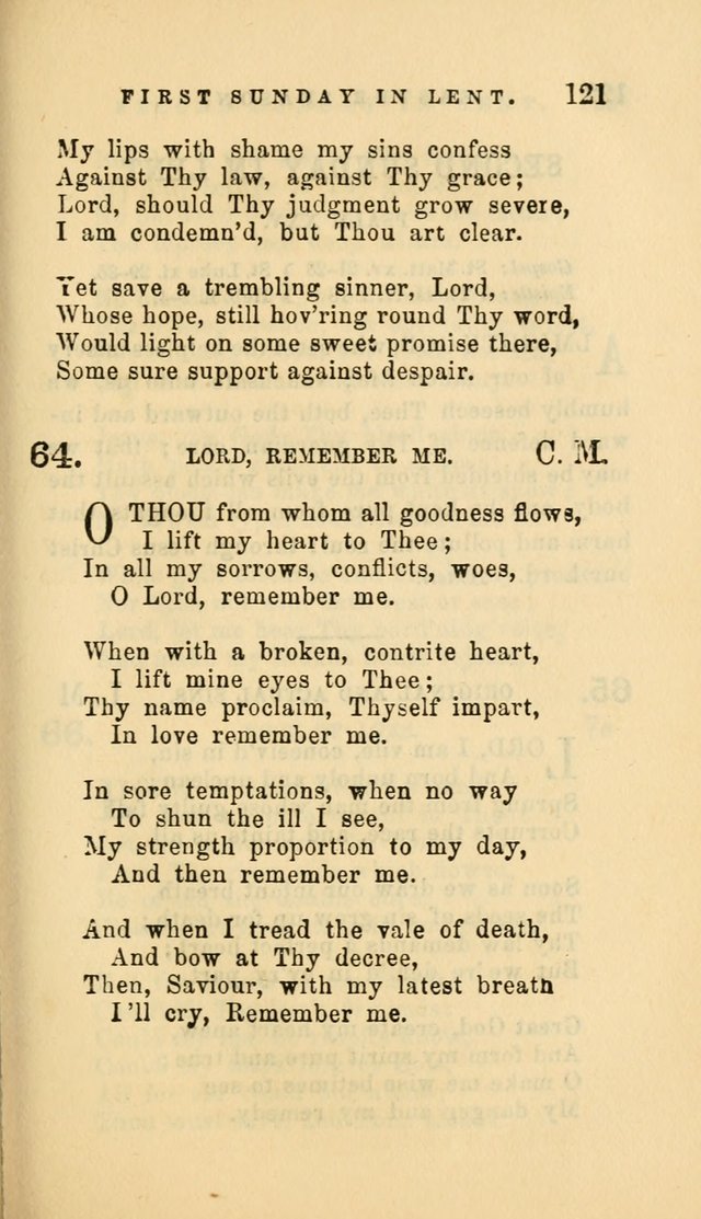 Hymns and Chants: with offices of devotion. For use in Sunday-schools, parochial and week day schools, seminaries and colleges. Arranged according to the Church year page 121