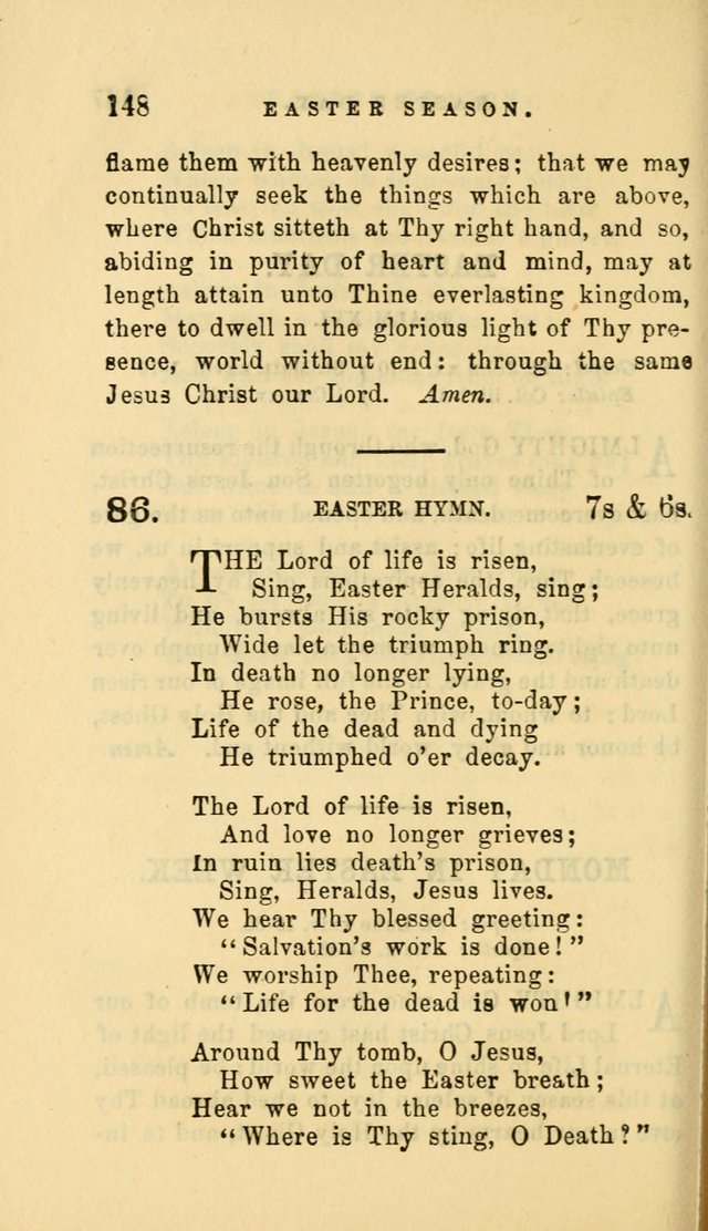 Hymns and Chants: with offices of devotion. For use in Sunday-schools, parochial and week day schools, seminaries and colleges. Arranged according to the Church year page 148