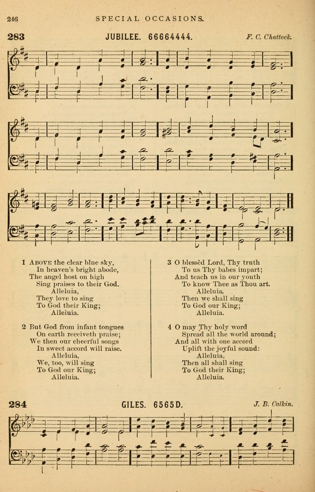 Hymnal Companion to the Prayer Book: suited to the special seasons of the Christian year, and other occasions of public worship, as well as for use in the Sunday-school...With accompanying tunes page 249