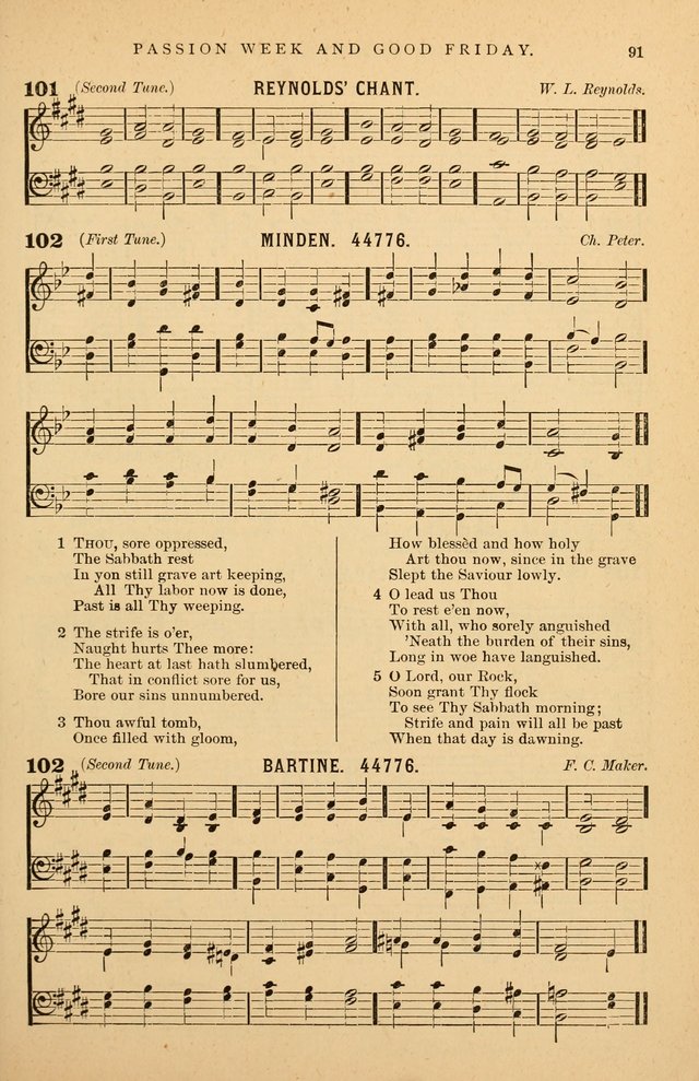 Hymnal Companion to the Prayer Book: suited to the special seasons of the Christian year, and other occasions of public worship, as well as for use in the Sunday-school...With accompanying tunes page 92