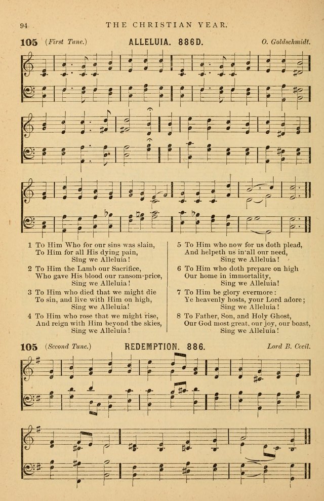 Hymnal Companion to the Prayer Book: suited to the special seasons of the Christian year, and other occasions of public worship, as well as for use in the Sunday-school...With accompanying tunes page 95