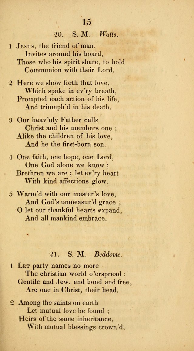 Hymns adapted to Communion Service page 15
