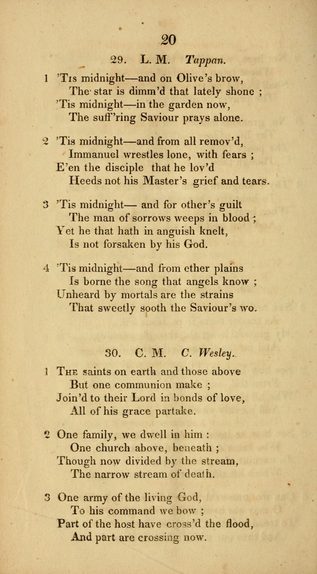 Hymns adapted to Communion Service page 20