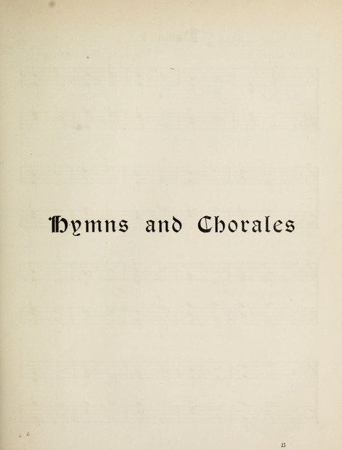 Hymns and Chorales: for schools and colleges page 1
