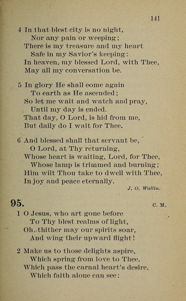 Hymnal: for churches and Sunday-schools of the Augustana Synod page 141