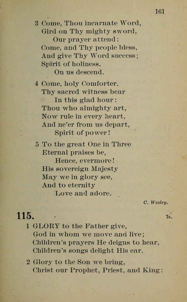 Hymnal: for churches and Sunday-schools of the Augustana Synod page 161