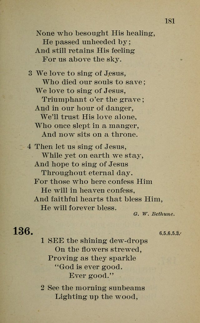 Hymnal: for churches and Sunday-schools of the Augustana Synod page 181