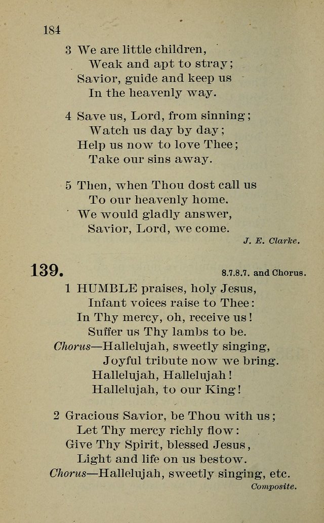 Hymnal: for churches and Sunday-schools of the Augustana Synod page 184