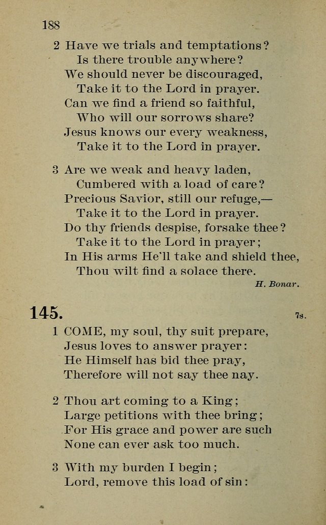 Hymnal: for churches and Sunday-schools of the Augustana Synod page 188