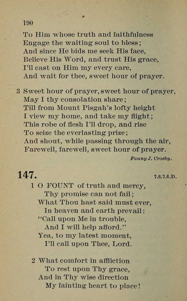 Hymnal: for churches and Sunday-schools of the Augustana Synod page 190