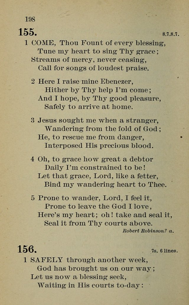 Hymnal: for churches and Sunday-schools of the Augustana Synod page 198