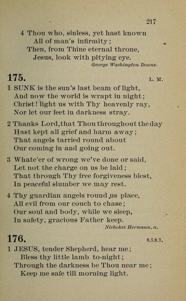 Hymnal: for churches and Sunday-schools of the Augustana Synod page 217
