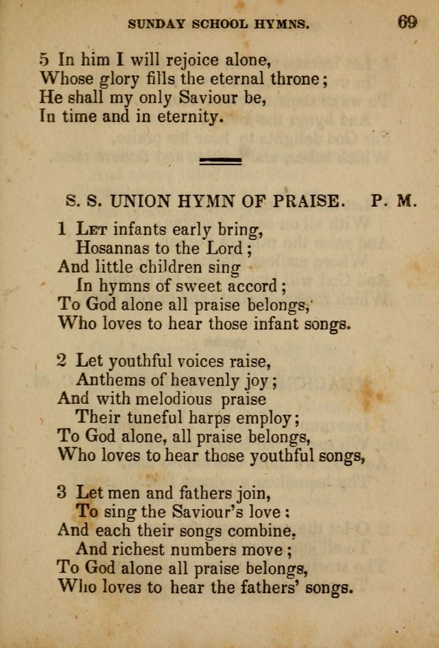 Hymns Composed for the Use of Sunday Schools, and Youthful Christians page 69