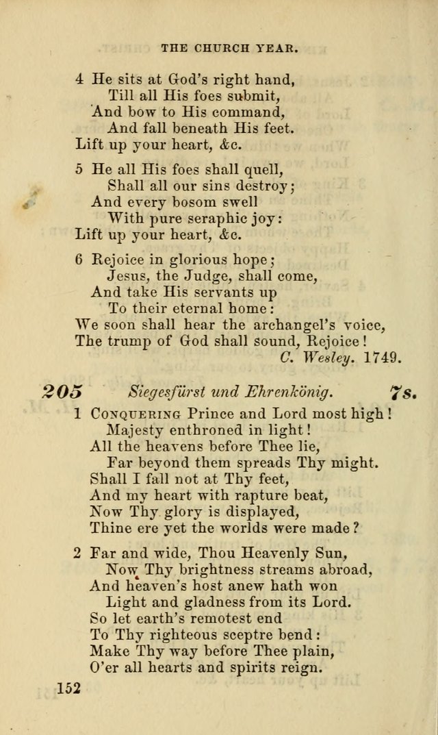 Hymns for the use of the Evangelical Lutheran Church, by the Authority of the Ministerium of Pennsylvania page 152
