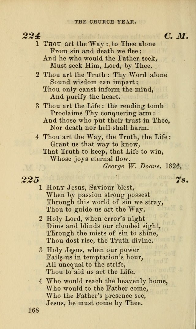 Hymns for the use of the Evangelical Lutheran Church, by the Authority of the Ministerium of Pennsylvania page 168