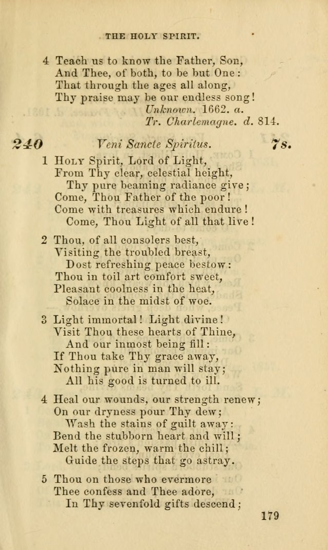 Hymns for the use of the Evangelical Lutheran Church, by the Authority of the Ministerium of Pennsylvania page 179