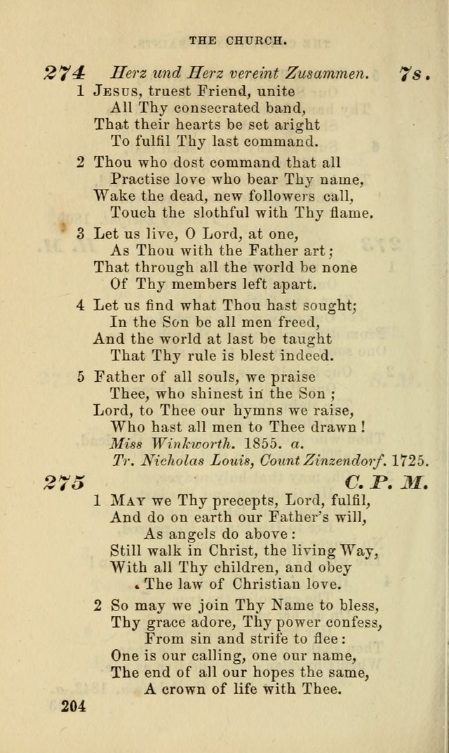 Hymns for the use of the Evangelical Lutheran Church, by the Authority of the Ministerium of Pennsylvania page 204