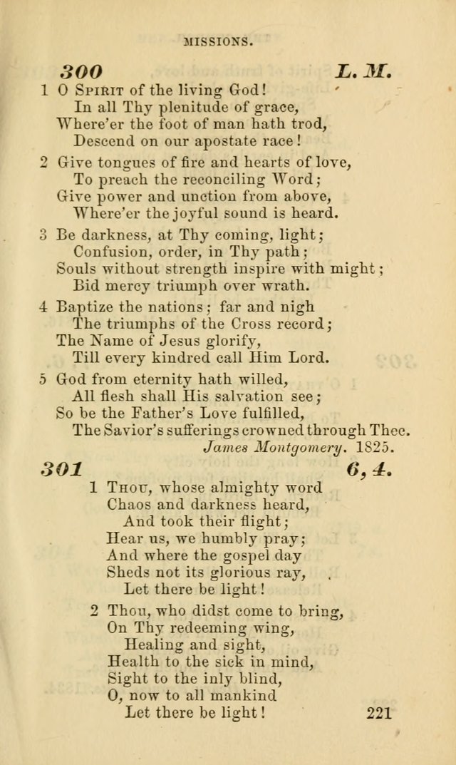 Hymns for the use of the Evangelical Lutheran Church, by the Authority of the Ministerium of Pennsylvania page 221