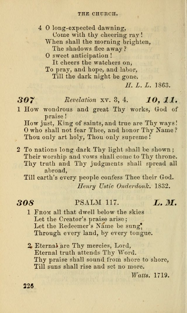 Hymns for the use of the Evangelical Lutheran Church, by the Authority of the Ministerium of Pennsylvania page 226