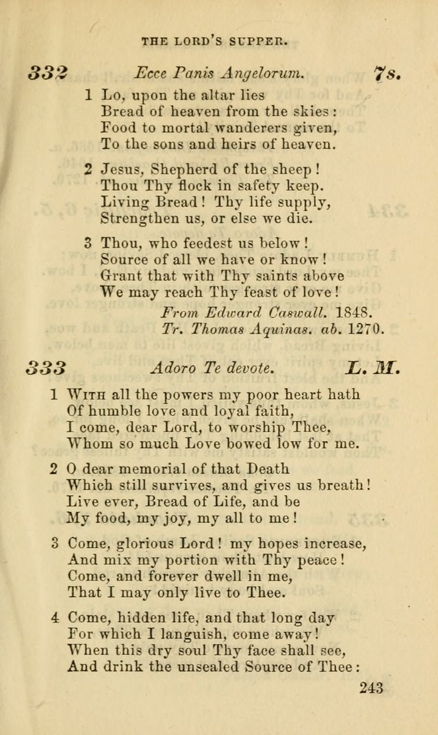 Hymns for the use of the Evangelical Lutheran Church, by the Authority of the Ministerium of Pennsylvania page 243