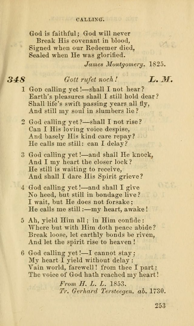 Hymns for the use of the Evangelical Lutheran Church, by the Authority of the Ministerium of Pennsylvania page 253