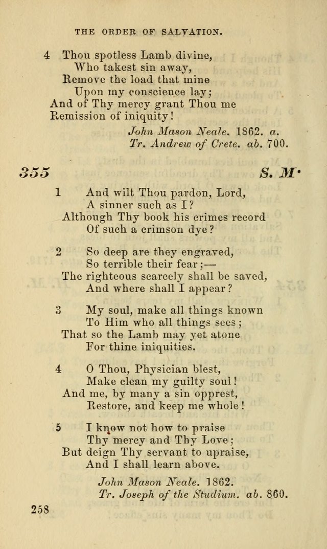 Hymns for the use of the Evangelical Lutheran Church, by the Authority of the Ministerium of Pennsylvania page 258