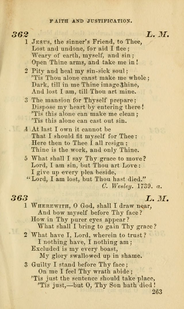 Hymns for the use of the Evangelical Lutheran Church, by the Authority of the Ministerium of Pennsylvania page 263