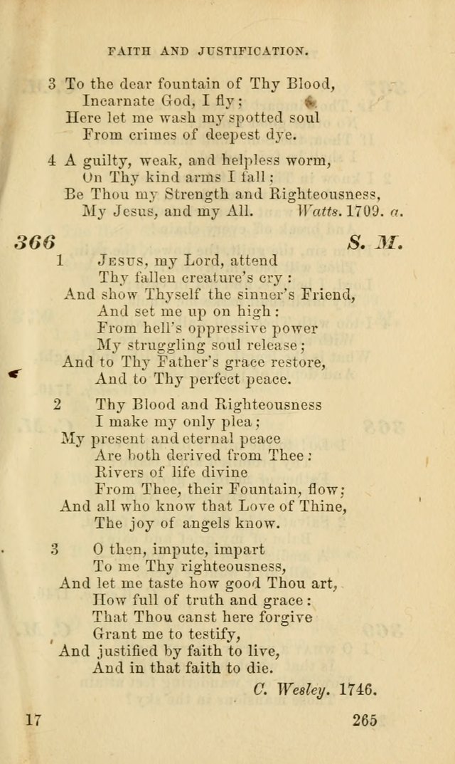 Hymns for the use of the Evangelical Lutheran Church, by the Authority of the Ministerium of Pennsylvania page 265