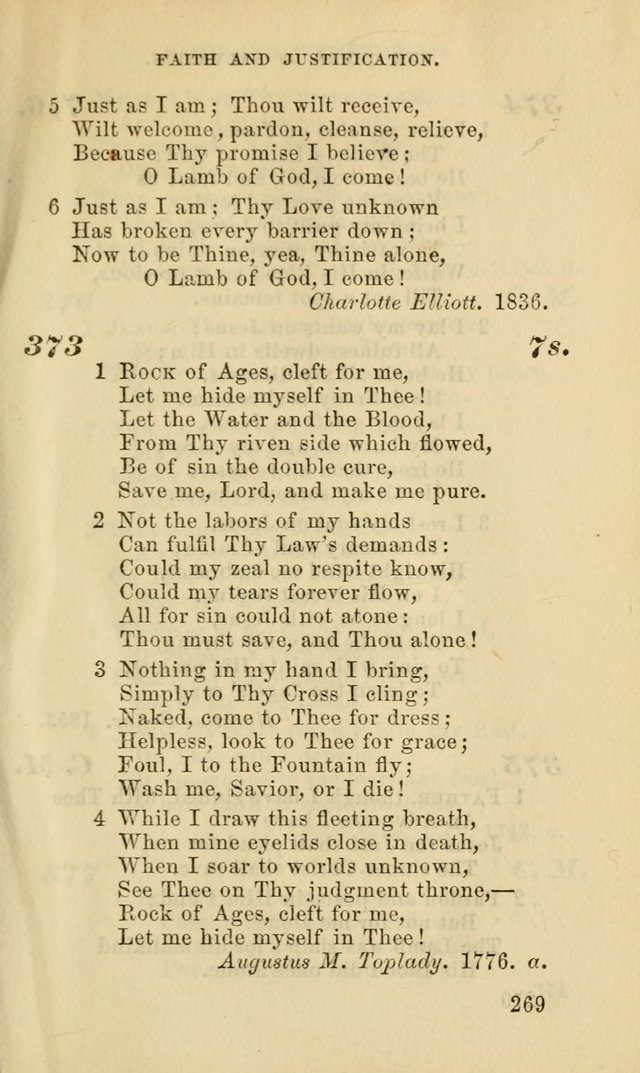 Hymns for the use of the Evangelical Lutheran Church, by the Authority of the Ministerium of Pennsylvania page 269