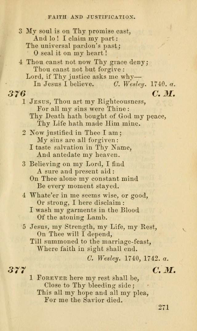Hymns for the use of the Evangelical Lutheran Church, by the Authority of the Ministerium of Pennsylvania page 271