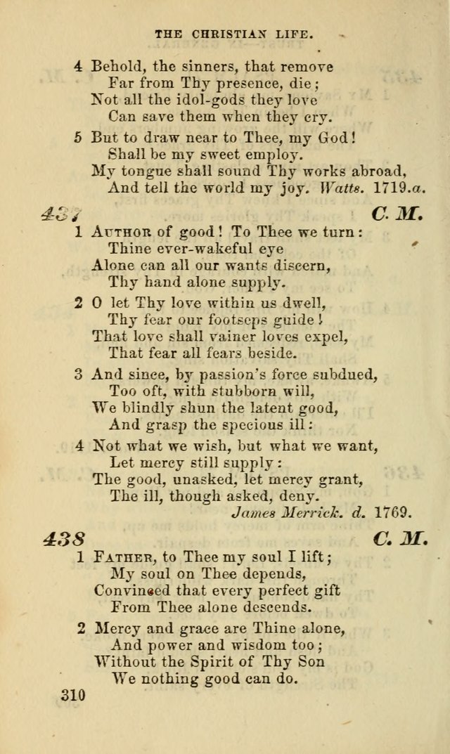 Hymns for the use of the Evangelical Lutheran Church, by the Authority of the Ministerium of Pennsylvania page 310