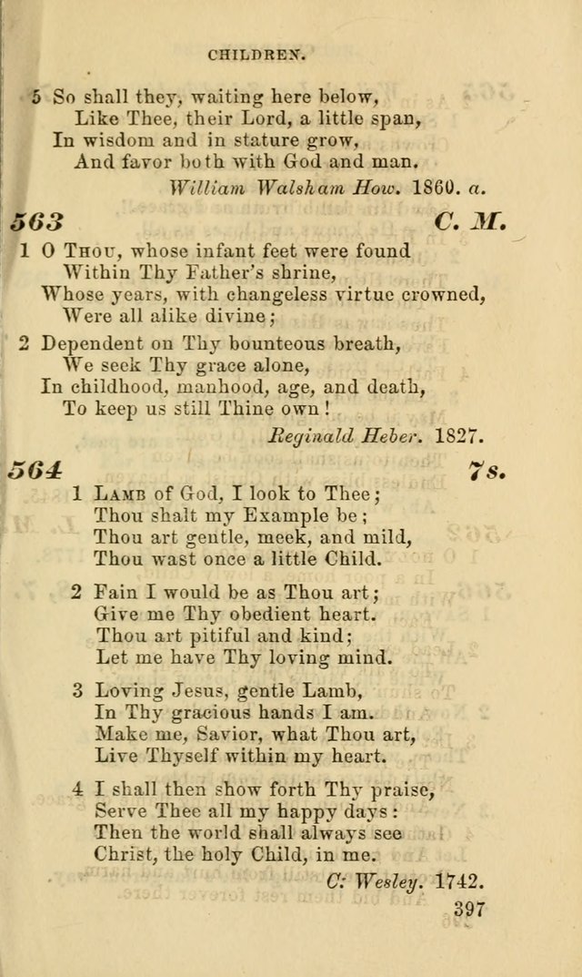 Hymns for the use of the Evangelical Lutheran Church, by the Authority of the Ministerium of Pennsylvania page 397
