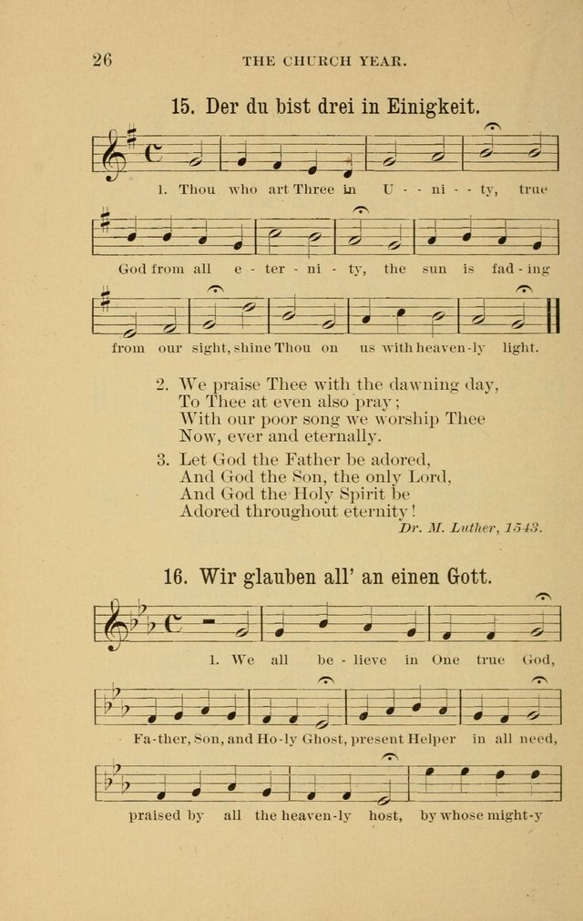 Hymns of the Evangelical Lutheran Church: for the use of English Lutheran Missions page 26