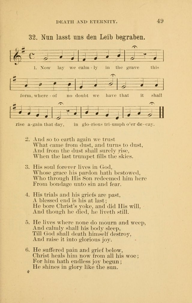 Hymns of the Evangelical Lutheran Church: for the use of English Lutheran Missions page 49