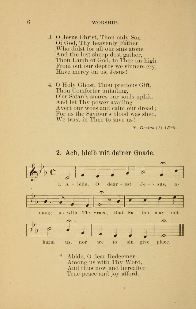 Hymns of the Evangelical Lutheran Church: for the use of English Lutheran Missions page 6