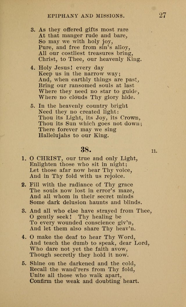 Hymnal for Evangelical Lutheran Missions page 27
