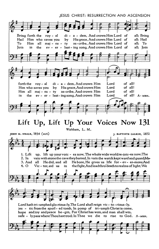 The Hymnal of The Evangelical United Brethren Church page 135