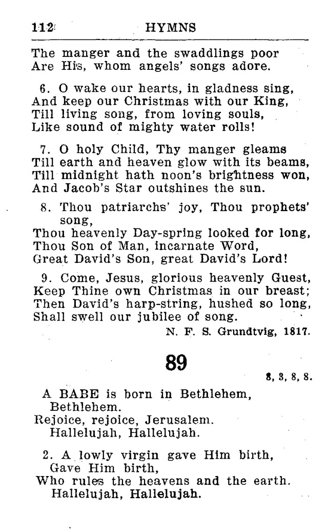 Hymnal for Church and Home (2nd ed.) page 112