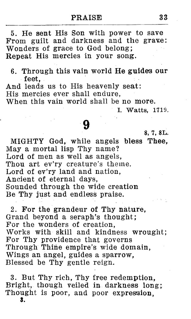 Hymnal for Church and Home (2nd ed.) page 33