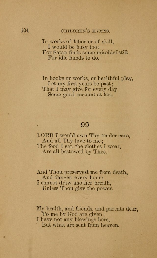 Hymns for First-Day Schools (Rev. and Enl.) page 104