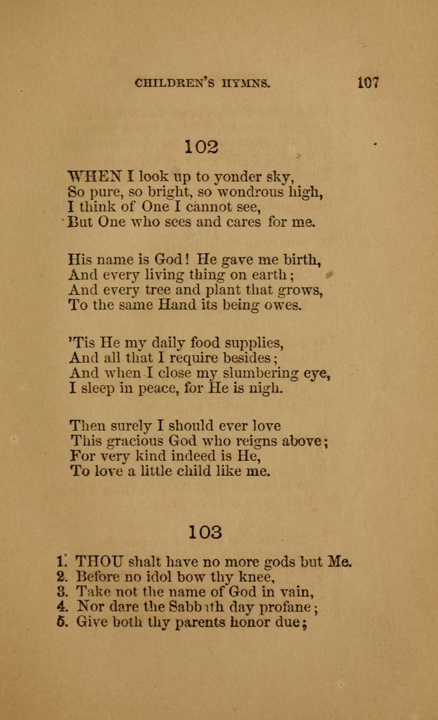 Hymns for First-Day Schools (Rev. and Enl.) page 107