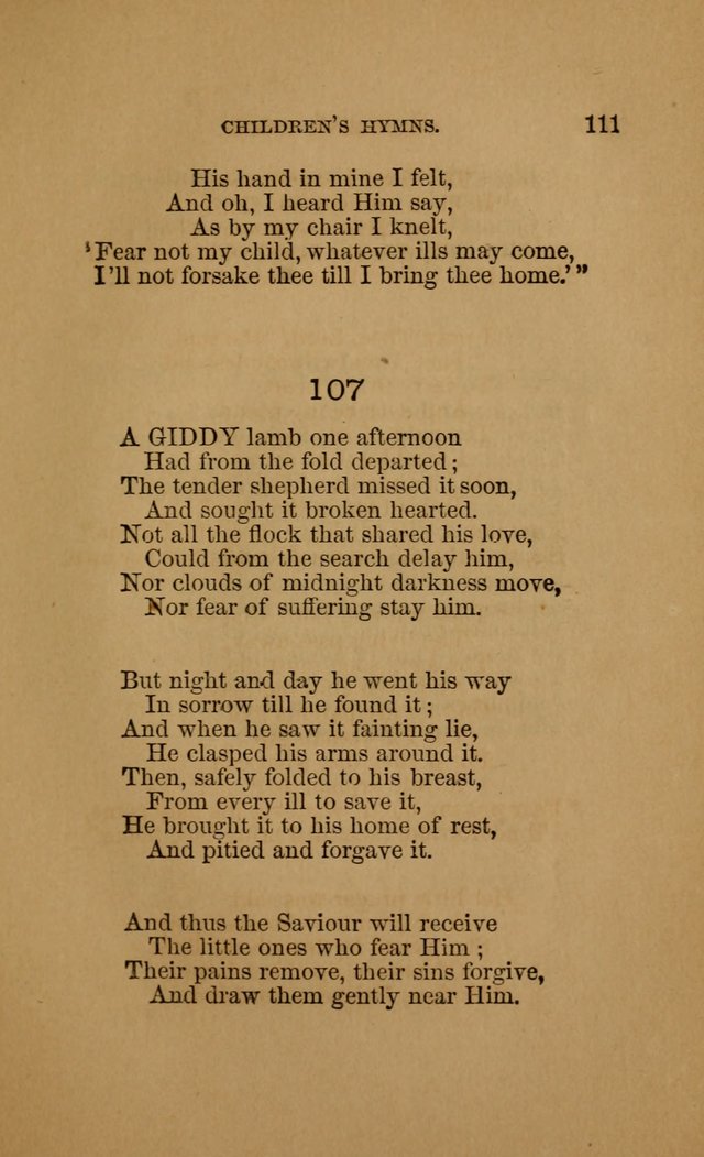 Hymns for First-Day Schools (Rev. and Enl.) page 111