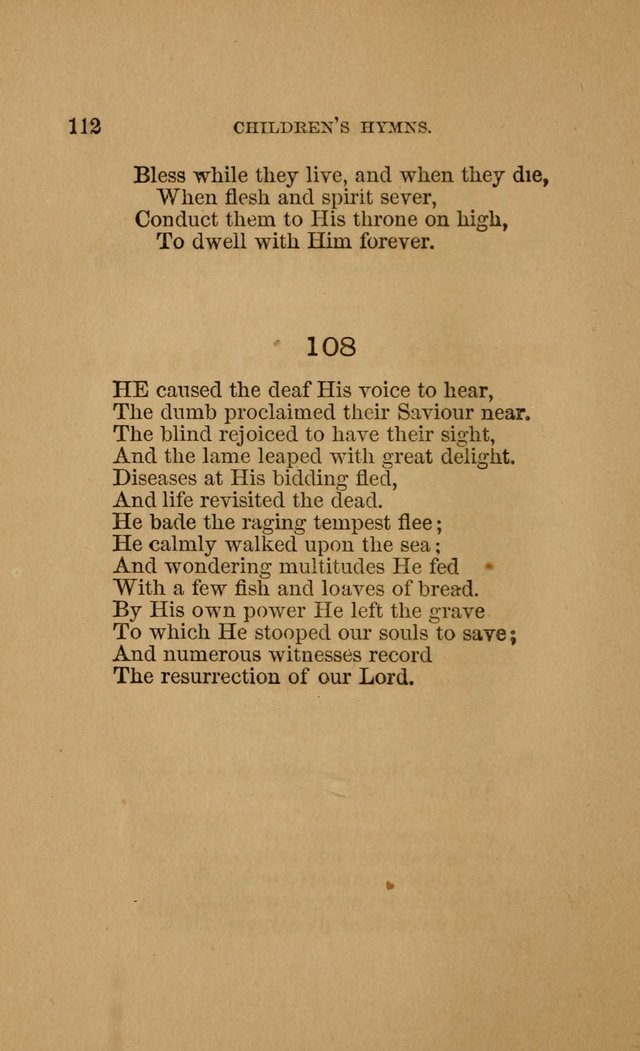 Hymns for First-Day Schools (Rev. and Enl.) page 112