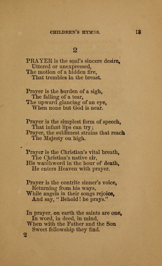 Hymns for First-Day Schools (Rev. and Enl.) page 13