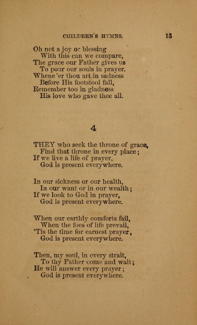 Hymns for First-Day Schools (Rev. and Enl.) page 15