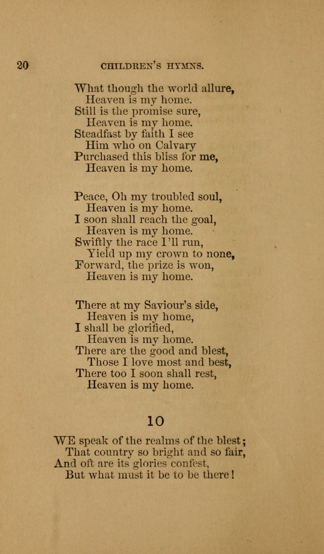 Hymns for First-Day Schools (Rev. and Enl.) page 20