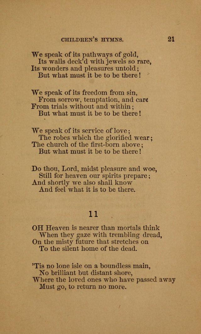Hymns for First-Day Schools (Rev. and Enl.) page 21