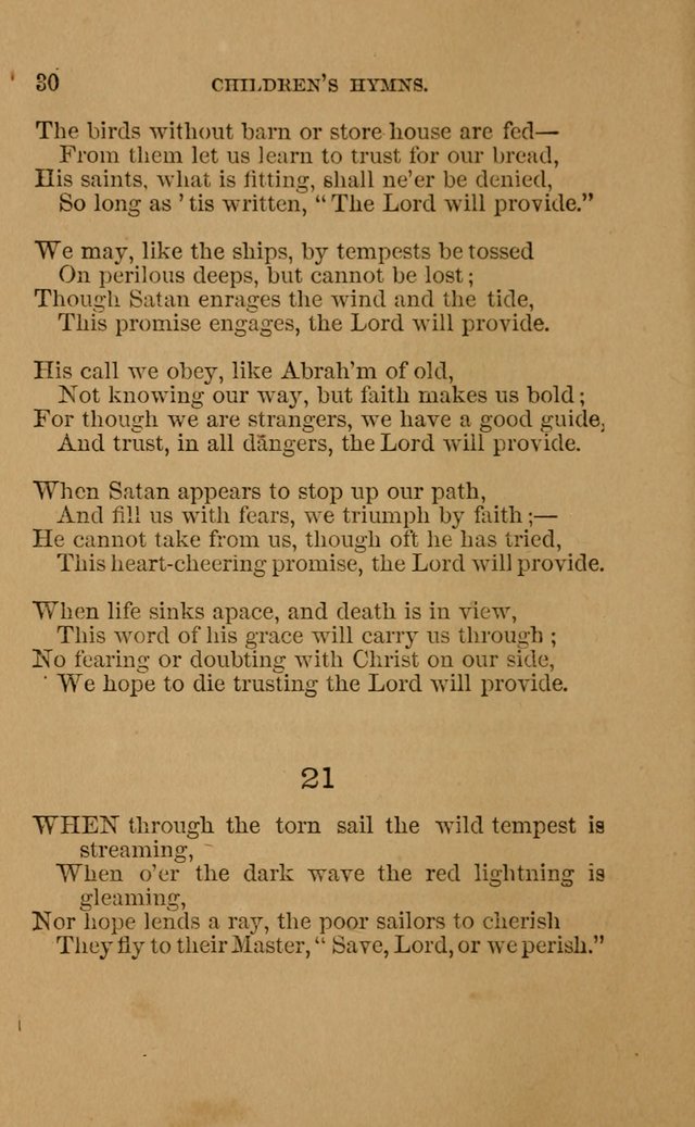 Hymns for First-Day Schools (Rev. and Enl.) page 30